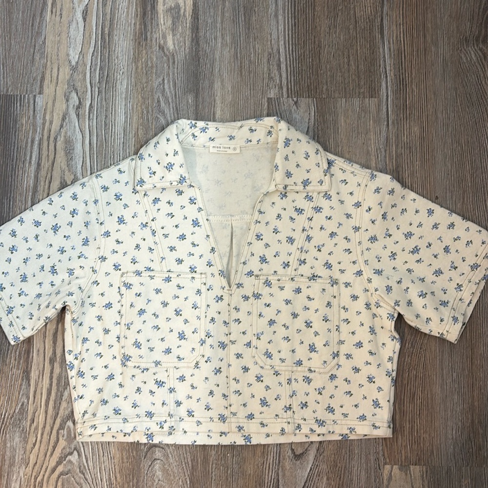 Piper & Scoot Joplin Cropped Pocket Blouse